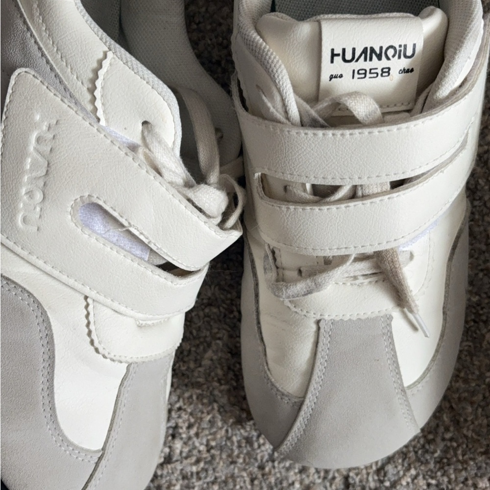 Women's Cream and Gray Sneakers